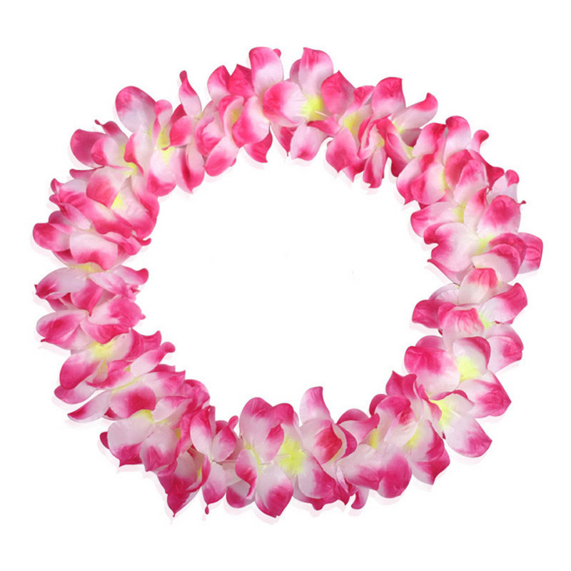Moda de vară colier flori hawaiene Culoare Hawaii flori Leis Fancy Dress Party Hawaii Beach DIY Party Beach Decoration