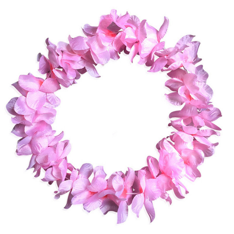 Moda de vară colier flori hawaiene Culoare Hawaii flori Leis Fancy Dress Party Hawaii Beach DIY Party Beach Decoration