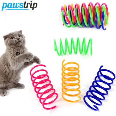 8/12/16/20Pcs Interactive Cat Toy Cat Spring Toys for Cat Kitten Cat Funny Toys Colorful Coil Spiral Springs Pet Accessories Set