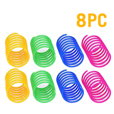 8/12/16/20 vnt Interaktyvus katės žaislas kačių spyruokliniai žaislai katėms kačiukams Juokingi žaislai Spalvingi spiraliniai spyruoklės naminių gyvūnėlių priedų rinkinys