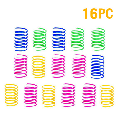 8/12/16/20 vnt Interaktyvus katės žaislas kačių spyruokliniai žaislai katėms kačiukams Juokingi žaislai Spalvingi spiraliniai spyruoklės naminių gyvūnėlių priedų rinkinys