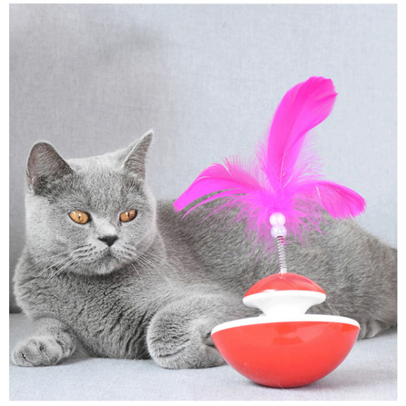 Noile jucării durabile și amuzante pentru pisici pentru animale de companie, pentru a se distra Mimi, pahar favorit cu pene, cu clopoței mici, pisici, jucării pentru prindere