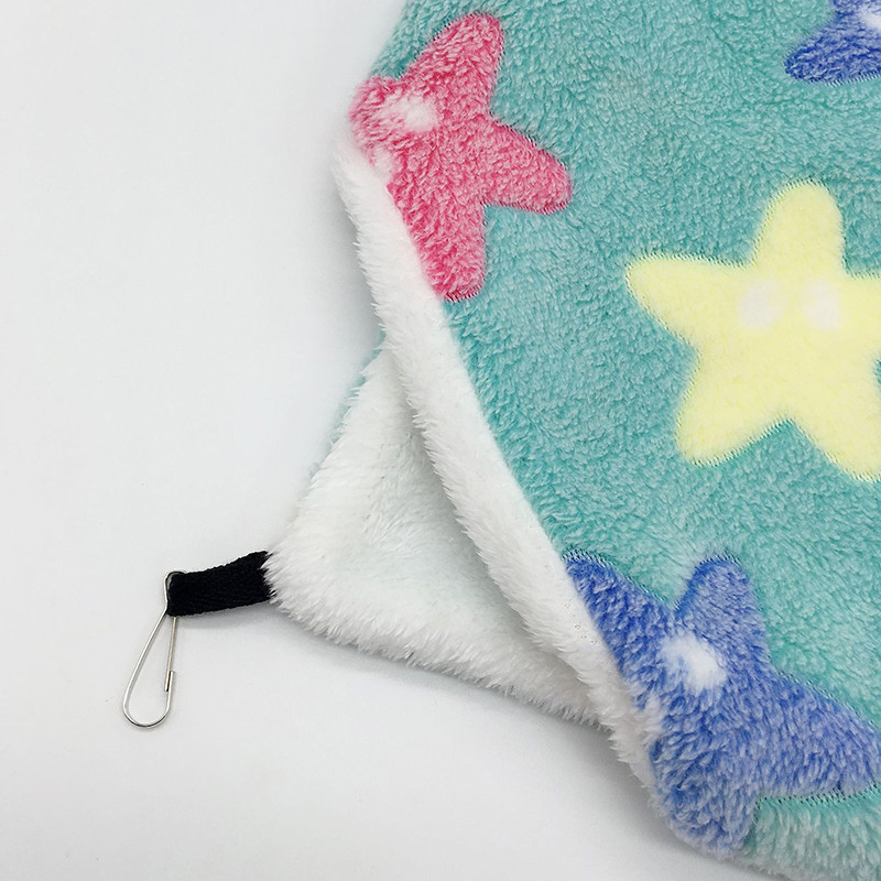 Hamac pentru șobolani, dublu gros, pat cald de pluș, pentru hamsteri, cuib, sac de dormit, paturi de copac suspendate, cușcă de hamster de cobai