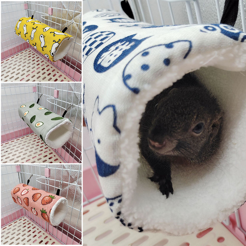 Cușcă pentru hamsteri pentru animale mici, tunel pentru dihor, hamac pentru șobolan, tub cald de hamster, jucărie, cușcă pentru pat suspendat pentru casa de cobai pentru hamster