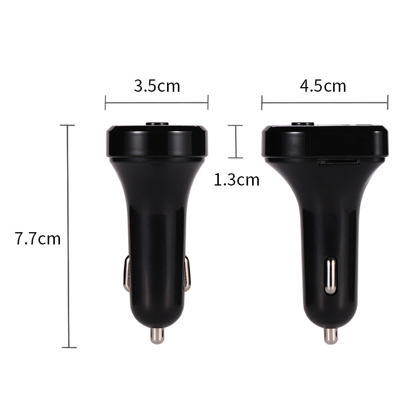 Kit auto Bluetooth Bt 5.0 Transmițător FM hands-free 3.1A Dual USB încărcător auto Telefon mobil Încărcare rapidă Player MP3 Car U Disk/TF