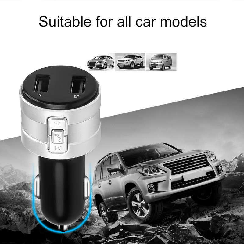 Transmițător FM Auto fără fir Bluetooth Modulator radio FM Kit auto 2.1A USB Încărcător auto Mâini libere Aux Audio MP3 Player