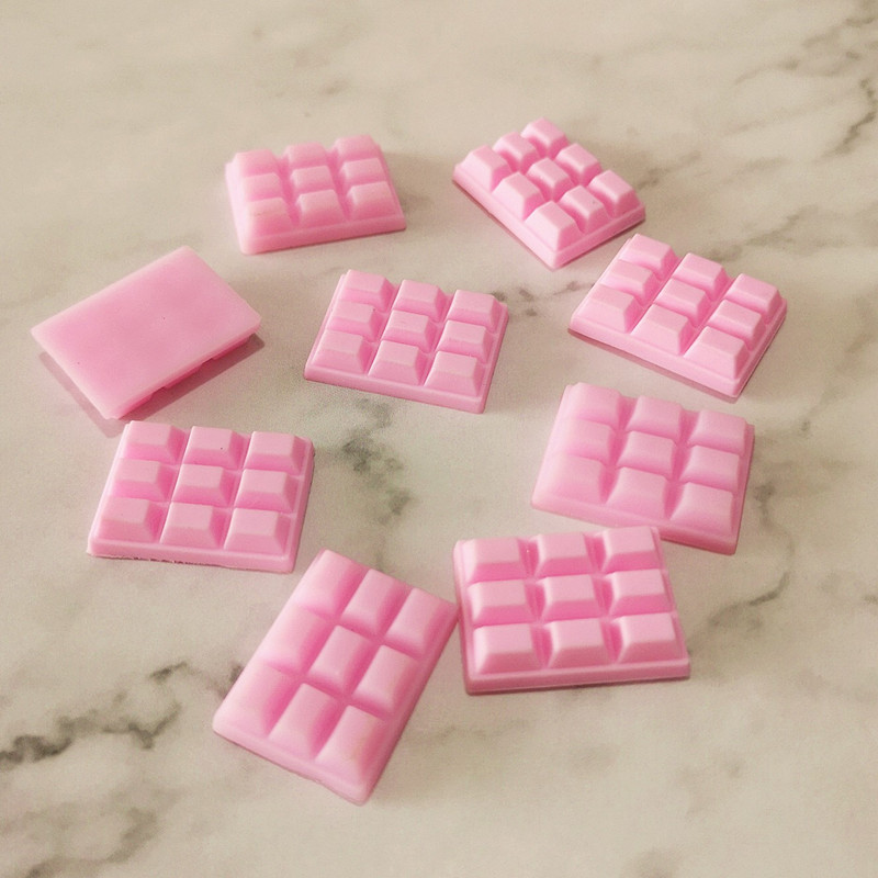 10 buc 23*16mm Simulare Moale Ciocolată Polymer Argilă Flatback Artizanat Mâncare în miniatură pentru DIY Telefon Casa de păpuși Decorarea casei