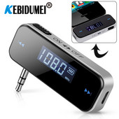KEBIDUMEI LCD 3,5 mm Πομπός μουσικής ήχου FM Mini ασύρματος πομπός αυτοκινήτου Πομπός mp3 αυτοκινήτου για iPhone για Samsung iPad