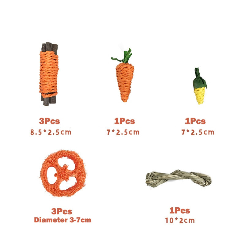 Jucării de mestecat iepure pentru șlefuirea dinților Jucării pentru molari de iepurași Îmbunătățește sănătatea dentară pentru hamsteri chinchilla Cobai, gustare din lemn