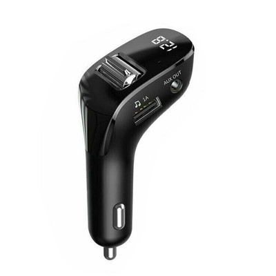 Bluetooth 5.0 Aux kihangosító vezeték nélküli automatikus készlet Dupla USB automatikus töltő Auto rádió Fm modulátor autó FM adó MP3 lejátszó