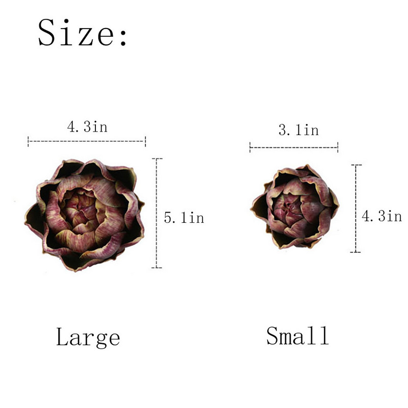 Legume și fructe false artificiale mari de anghinare pentru decorațiuni de bucătărie