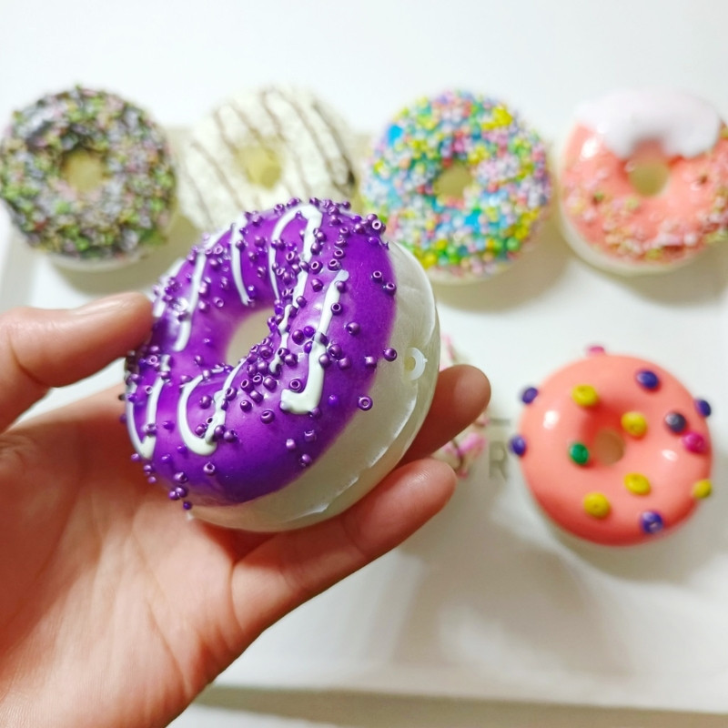 Simulare de model de gogoși artificiale PU gogoși pâine Recuzită fotografie pentru ameliorarea stresului Rebound lent Ornament distractiv de mâncare falsă