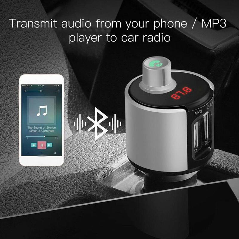 Transmițător FM Bluetooth fără fir Adaptor pentru radio auto Apeluri cu mâini libere Player audio MP3 pentru mașină Încărcător pentru mașină USB Accesorii pentru mașină