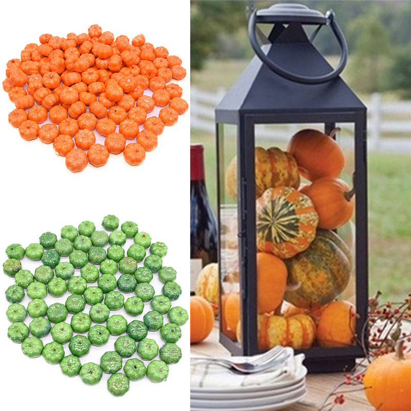 25/50 buc Mini simulare de legume false Dovleac artificial de Halloween Artizanat pentru acasă, nuntă, petrecere de aniversare, decorare de Halloween