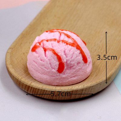 Simulation Ice Cream Ball Model Fake Sweet Sweet Cone Dessert Shop Lifelike Ice Cream Decor Photography Props Fake Food Model Στολίδι