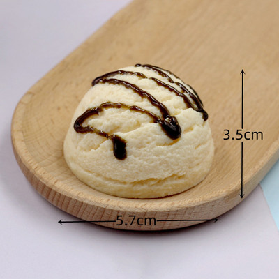 Simulation Ice Cream Ball Model Fake Sweet Sweet Cone Dessert Shop Lifelike Ice Cream Decor Photography Props Fake Food Model Στολίδι