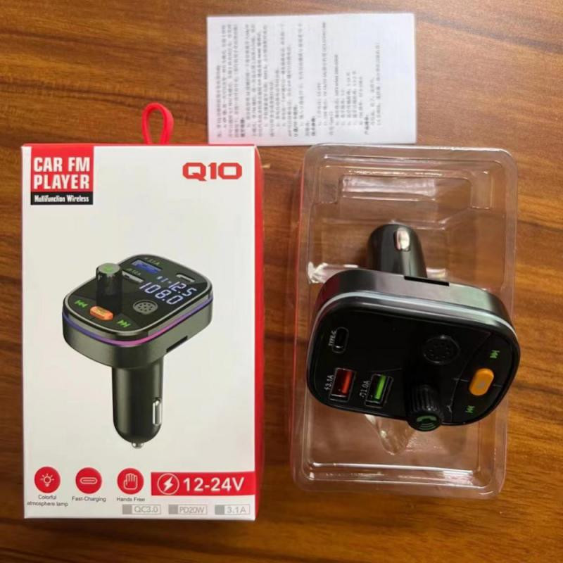 Transmițător FM Bluetooth 5.0 pentru mașină Receptor audio wireless Mâini libere Player MP3 pentru mașină Încărcător rapid 2USB Accesorii electronice pentru mașină