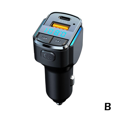 Αυτοκίνητο Bluetooth 5.0 Φορτιστής Hands-free MP3 FM Transmitter BT Car Charger 5V 3.1A PD 25W Fast Charger Προσαρμογέας αυτοκινήτου Δέκτης ήχου