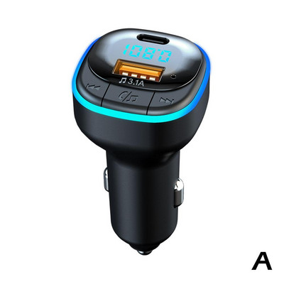 Αυτοκίνητο Bluetooth 5.0 Φορτιστής Hands-free MP3 FM Transmitter BT Car Charger 5V 3.1A PD 25W Fast Charger Προσαρμογέας αυτοκινήτου Δέκτης ήχου