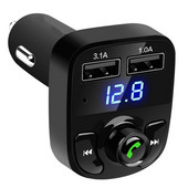 Διπλή USB γρήγορης φόρτισης Bluetooth Audio MP3 Player FM Radio Φορτιστής αυτοκινήτου FM Modulator Handsfree Car Kit Car Fm Bluetooth