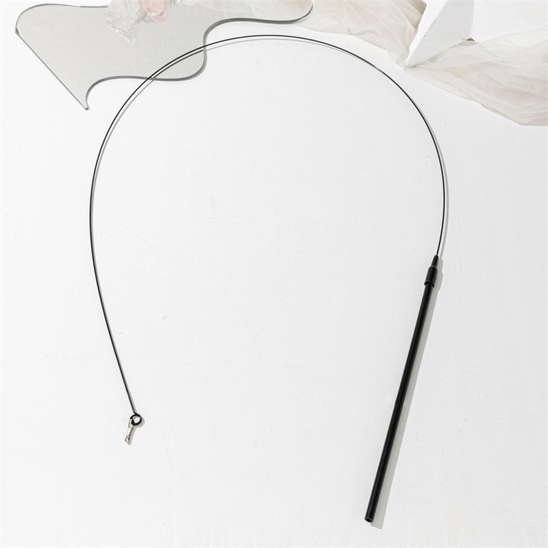 Jucării pentru pisici cu pene de simulare Cap de înlocuire Baghete de sârmă Baghetă teaser cu clopoțel Pisicuță Jocuri interactive de prindere pentru antrenament