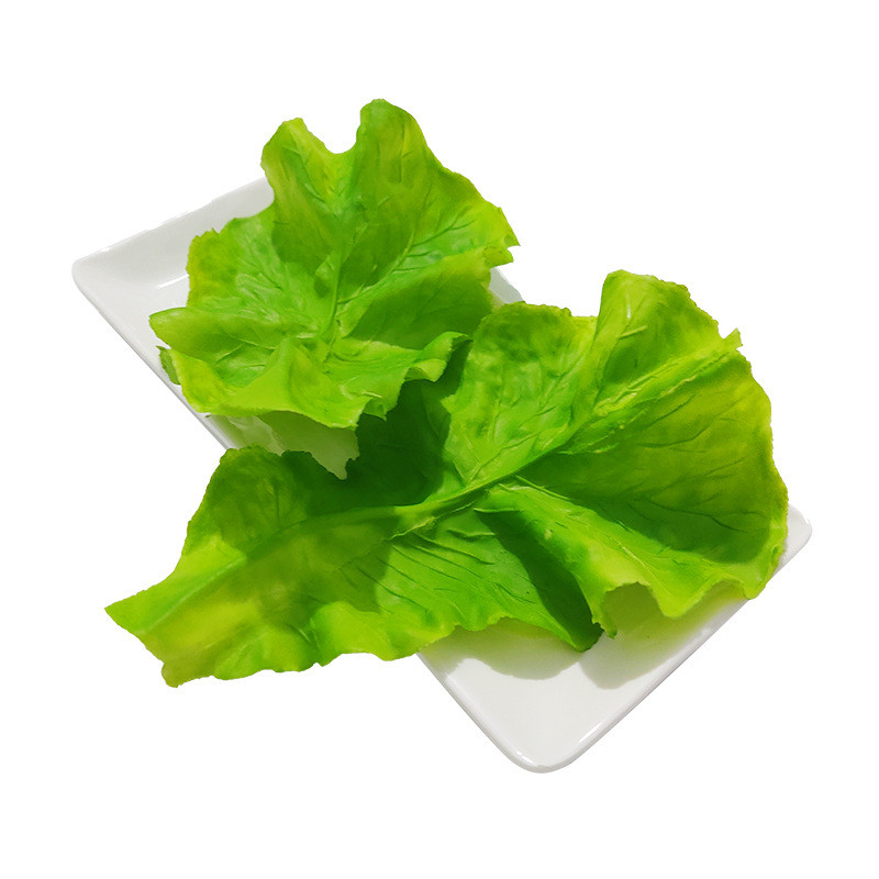 1 buc simulare frunze de salată verde, model de legume artificiale din PVC, mâncare falsă pentru bricolaj, festival, petrecere, decor bucătărie, jucărie pentru copii