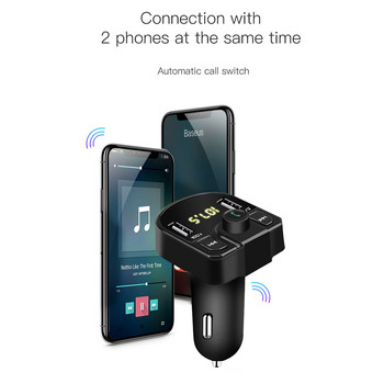 Πομπός Bluetooth Fm Usb Aux Modulator Handsfree Car Kit Audio Car Mp3 Player 3.1A Fast Charge Dual Usb Car Car Charger Adapter