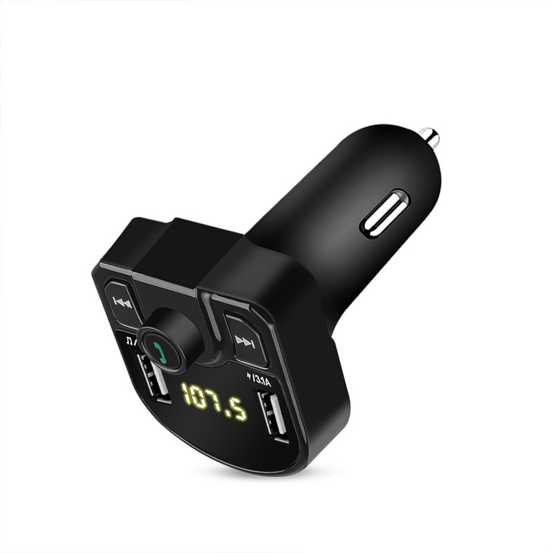 Transmițător FM Bluetooth Modulator Aux USB Set auto Mâini libere Player Audio Mp3 pentru mașină 3.1A Încărcare rapidă Adaptor încărcător auto USB dublu