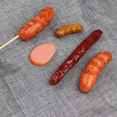 Mesterséges élelmiszerek PVC szimuláció kolbász hotdog kellékek élelmiszer dekoratív játékok élelmiszer modell