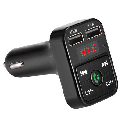 Συμβατός με Bluetooth Πομπός FM Hands Free Car Kit Styling Car MP3 Music Player TF Flash Music 5V 2.1A USB Charger 12V-24V