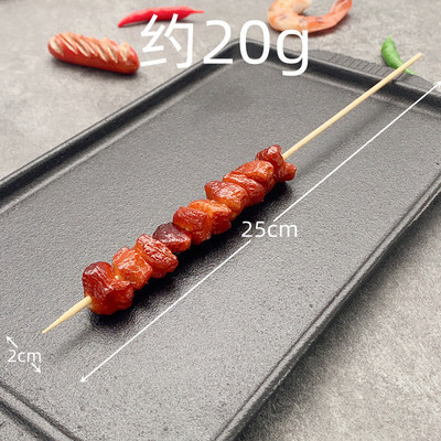 Szimulált barbecue BBQ nyárs Hamis étel Modell fotózás kellék Édes asztaldísz lakberendezés Gyerek konyhai játék