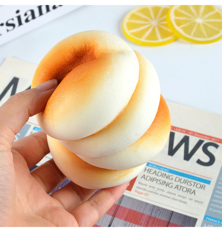 Chiflă aurie artificială Simulare de model alimentar Pâine falsă Decor pentru casă Magazin de prăjituri Vitrina Afișare Recuzită Fotografie Decor amuzant de masă