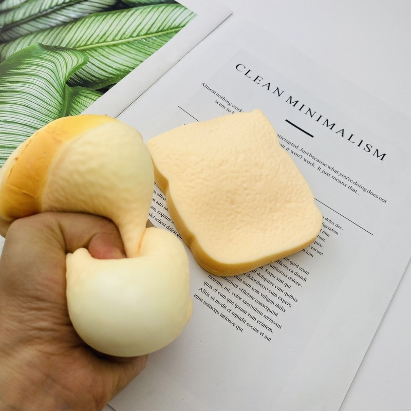 Dulciuri parfumate antistres Pâine Jucărie pentru copii Mâncare Jocuri de simulare Jucării de bucătărie Squishy Slow Rising Slice Pâine Jucărie antistres