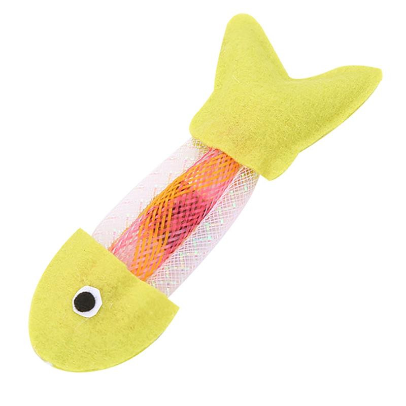 Dorakitten 1buc jucărie de mestecat pisică pânză Silvervine în formă de pește pisoi jucărie de mestecat jucărie de dentiție pentru pisici Accesorii pentru animale de companie