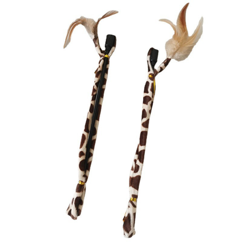 Jucării interactive cu pene de simulare pentru pisici Jucărie amuzantă cu pene pentru pisici pentru pisoi care se joacă Jucării cu baghetă teaser Accesorii pentru pisici