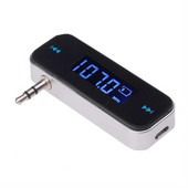 3,5 mm-es vezeték nélküli mini FM adó autórádió zenei audio MP3 lejátszó készlet kihangosító LCD kijelző modulátor Android iPhone készülékhez
