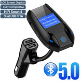 Συσκευή αναπαραγωγής Mp3 αυτοκινήτου Bluetooth Διαμορφωτής πομπού FM Φάκελος υποστήριξης οθόνης LCD με ανοιχτή ακρόαση/Κάρτα TF/Δίσκος Είσοδος AUX Αναπαραγωγή μουσικής