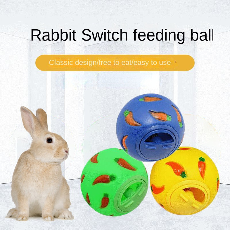Iepure Treat Ball Animal de companie Slow Feeder Jucărie interactivă pentru iepurași Gustare Jucărie Minge Rezistenta la mușcături Jucării de hrănire Dihor Pisicuță Cobai Pisica