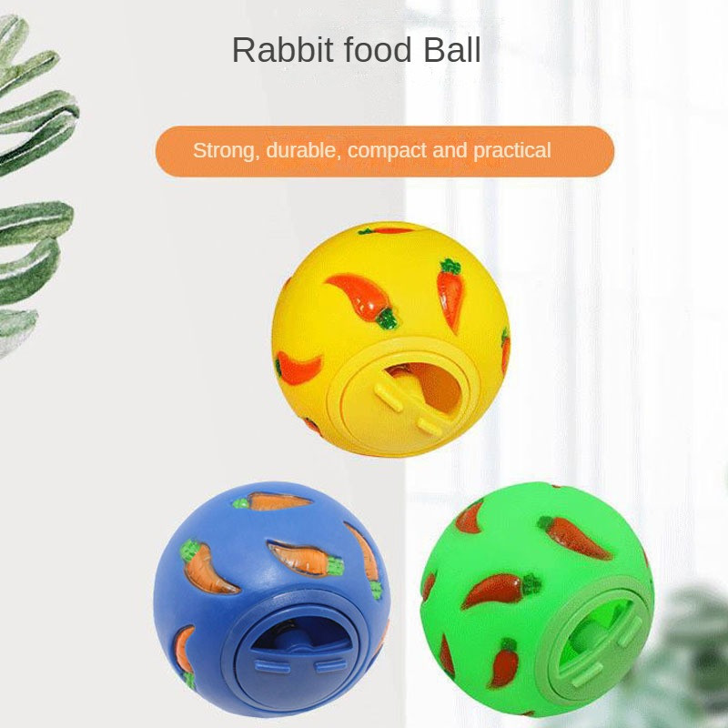 Iepure Treat Ball Animal de companie Slow Feeder Jucărie interactivă pentru iepurași Gustare Jucărie Minge Rezistenta la mușcături Jucării de hrănire Dihor Pisicuță Cobai Pisica