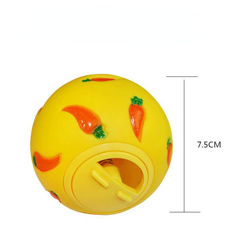 Iepure Treat Ball Animal de companie Slow Feeder Jucărie interactivă pentru iepurași Gustare Jucărie Minge Rezistenta la mușcături Jucării de hrănire Dihor Pisicuță Cobai Pisica