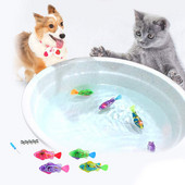 Cat Interactive Electric Fish Toy Water Cat Toy for Indoor Play Swimming Robot Fish Toy για γάτα και σκύλο με φωτεινά LED παιχνίδια για κατοικίδια