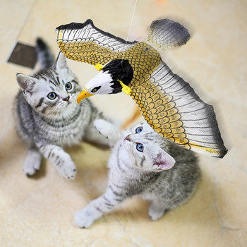 Simulation Bird Interactive Cat Teasing Παίξτε Electric Hanging Eagle Flying Bird Cat Stick Scratch Rope Kitten Dog Game