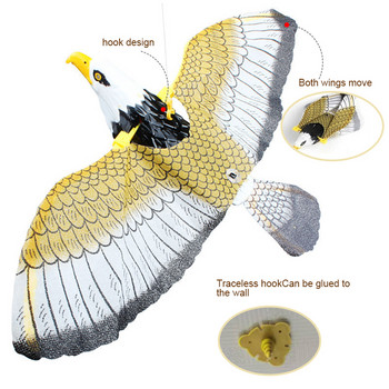 Симулация Птица Интерактивни играчки за котки Игра за дразнене на котки Електрически висящ орел Летяща птица Котка Пръчка Въже за надраскване Коте Играчка за кучета