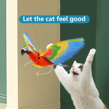 Simulation Bird Interactive Cat Teasing Παίξτε Electric Hanging Eagle Flying Bird Cat Stick Scratch Rope Kitten Dog Game