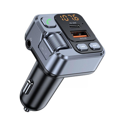Нов FM трансмитер Handsfree Car Bluetooth 5.1 MP3 модулатор PD30W FM Charge Bluetooth Quick Car Player Aux Car Stereo Adap L0J6