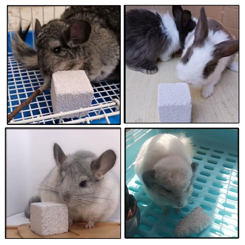 Hamster Mineral Natural Piatra Molar Iepure Chinchilla Porcușor de Guineea Dinți Molari Îngrijire dentară Jucărie de mestecat pentru animale de companie mici