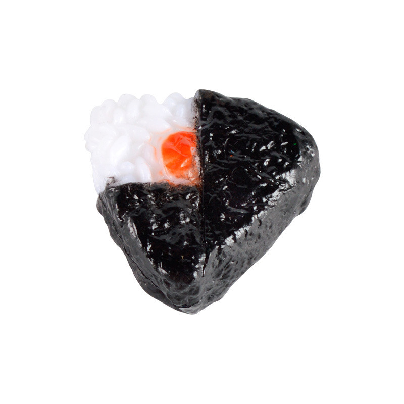 Simulare de mâncare falsă de alge marine japoneze Alge marine Sushi Triunghi Minge de orez Model alimentar Bucătărie japoneză Decorare Recuzită pentru fotografiere