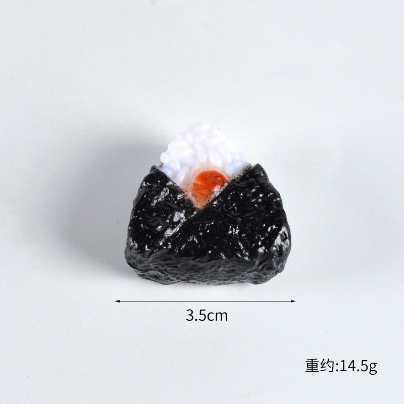 Simulare de mâncare falsă de alge marine japoneze Alge marine Sushi Triunghi Minge de orez Model alimentar Bucătărie japoneză Decorare Recuzită pentru fotografiere