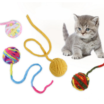 Παιχνίδια για γάτες, χρωματιστά νήματα, δαχτυλίδι καμπάνα, διαδραστικά παιχνίδια για μάσημα, παιχνίδια για δάγκωμα για γάτες, γεμιστά παιχνίδια για γατάκια, προμήθειες για γάτες με μπάλα