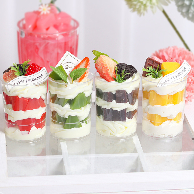 1PC Tort Artificial Cupă Desert Decorare Mancare Falsă Fotografie Pro Simulare Alimentară Model Tort Ceai Decorare Masă CK009